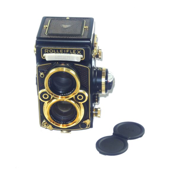 Rollei Aurum TLR Limited Edition Like New camera set with complete presentation Original Box, Wooden Case, Special Strap, Camera Cap, Manuals, Warranty Cards / Free Shipping