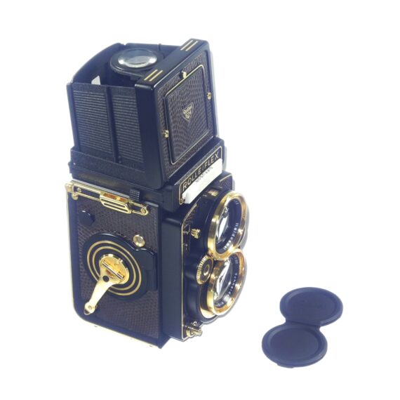 Rollei Aurum TLR Limited Edition Like New camera set with complete presentation Original Box, Wooden Case, Special Strap, Camera Cap, Manuals, Warranty Cards / Free Shipping