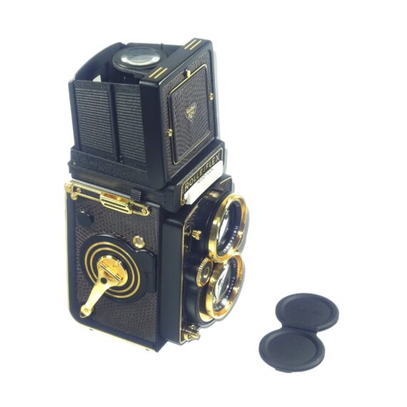 Rollei Aurum TLR Limited Edition Like New camera set with complete presentation Original Box, Wooden Case, Special Strap, Camera Cap, Manuals, Warranty Cards / Free Shipping