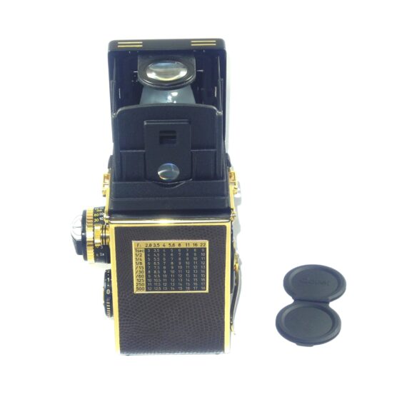 Rollei Aurum TLR Limited Edition Like New camera set with complete presentation Original Box, Wooden Case, Special Strap, Camera Cap, Manuals, Warranty Cards / Free Shipping