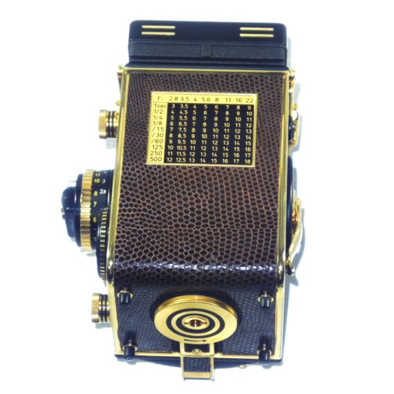 Rollei Aurum TLR Limited Edition Like New camera set with complete presentation Original Box, Wooden Case, Special Strap, Camera Cap, Manuals, Warranty Cards / Free Shipping